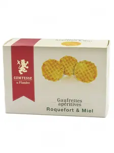 Gaufrettes apéritif au roquefort et miel