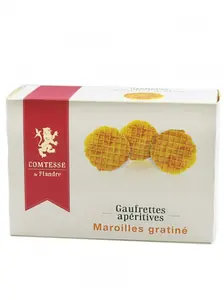 Gaufrettes apéritif au maroilles gratiné