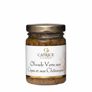 Olivade verte aux cèpes et châtaignes